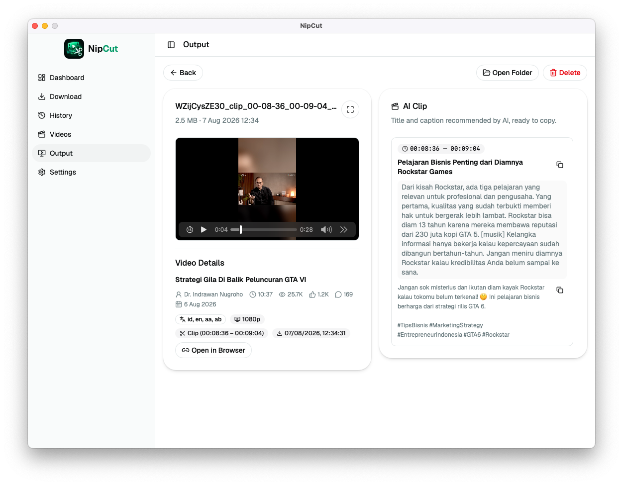 Output Preview
